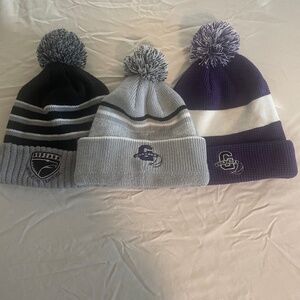 3 Gonzaga High School Beanies with Poms